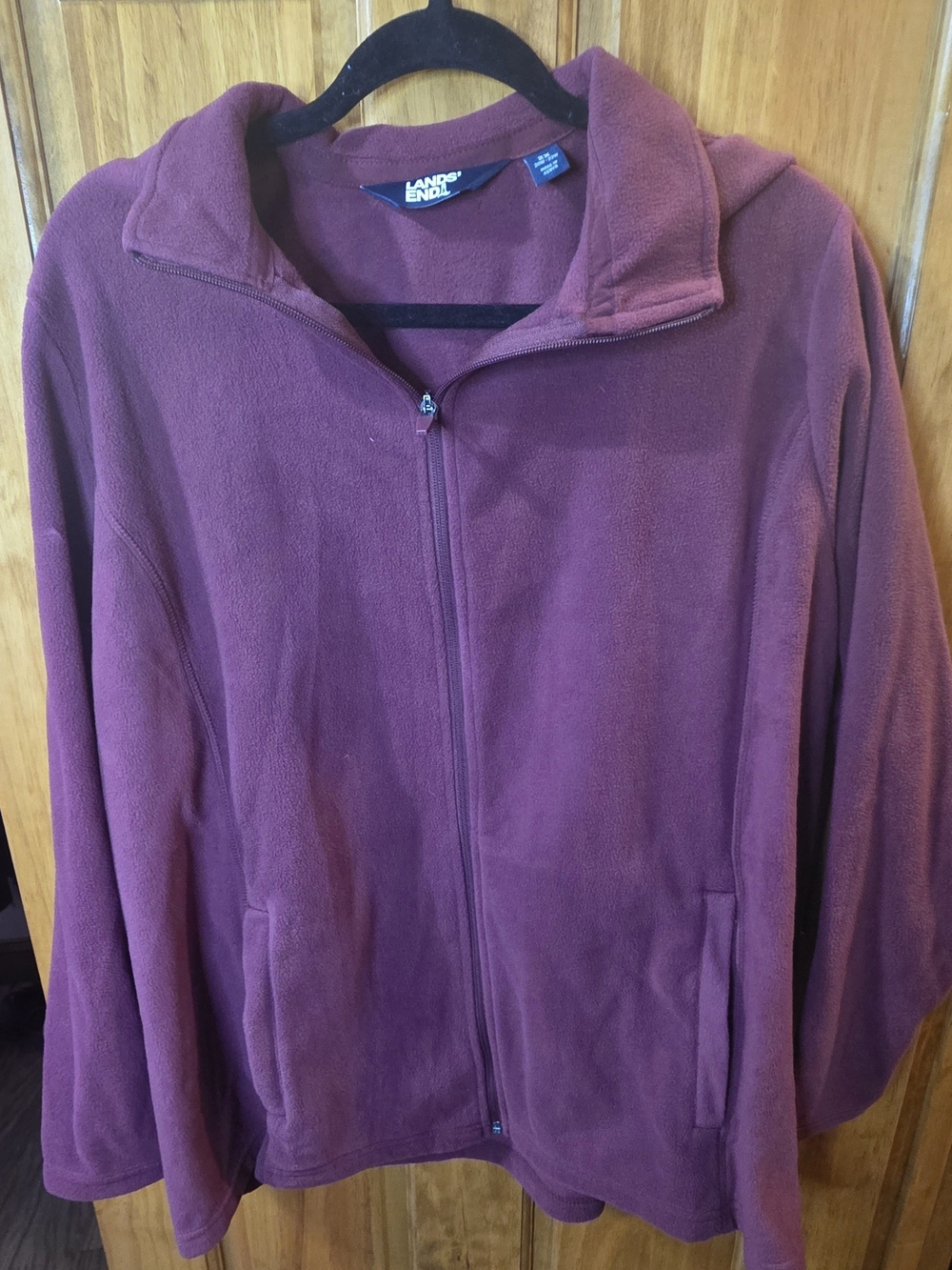 Lands' End Women's Full-Zip Fleece Jacket - Plum